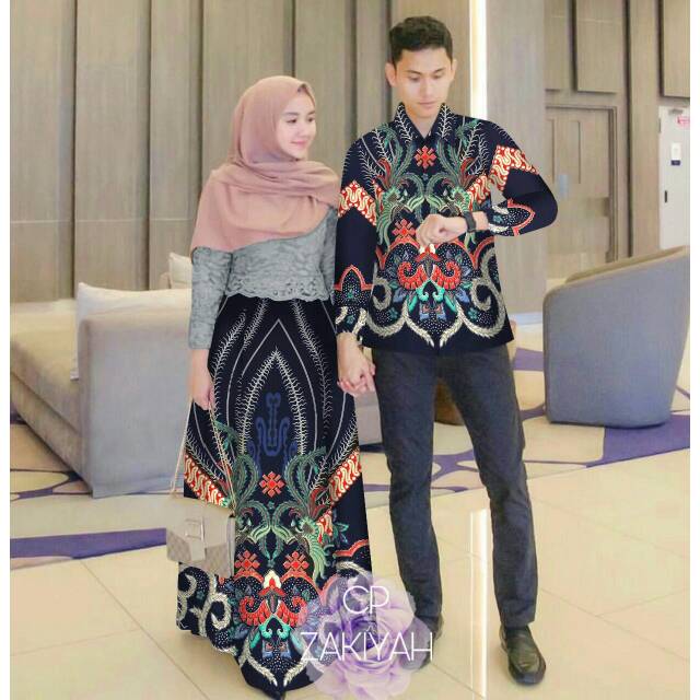 Jual Couple Zakinah Batik New Couple Cewek Cowok Muslim Couple