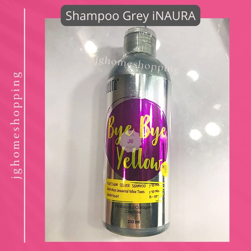 Jual INAURA BYE BYE YELLOW PLATINUM SILVER SHAMPOO 250ML | Shopee Indonesia