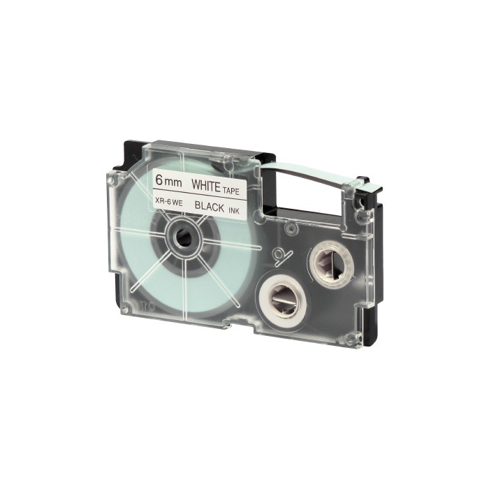 CASIO XR-6WE1 - Label Tape - Printer - Putih Hitam - 6 mm (2)