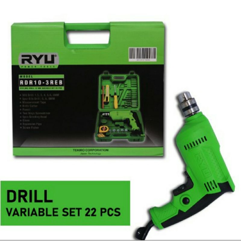 Jual BOR 10MM RYU RDR 10-3 REB SET 22PCS/KOPER PVC | Shopee Indonesia