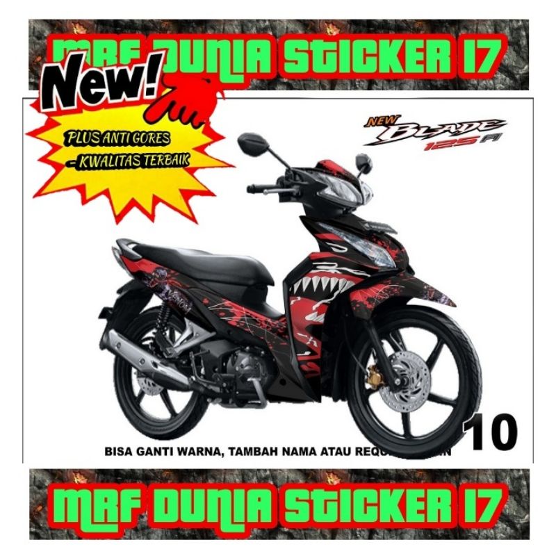 Jual Sticker decal Blade New 125 F1 Full Body dekal Blade New 125 F1 ...