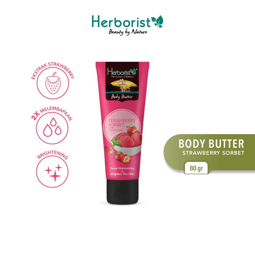 Jual Herborist Body Butter Strawberry Sorbet 80gr Shopee Indonesia