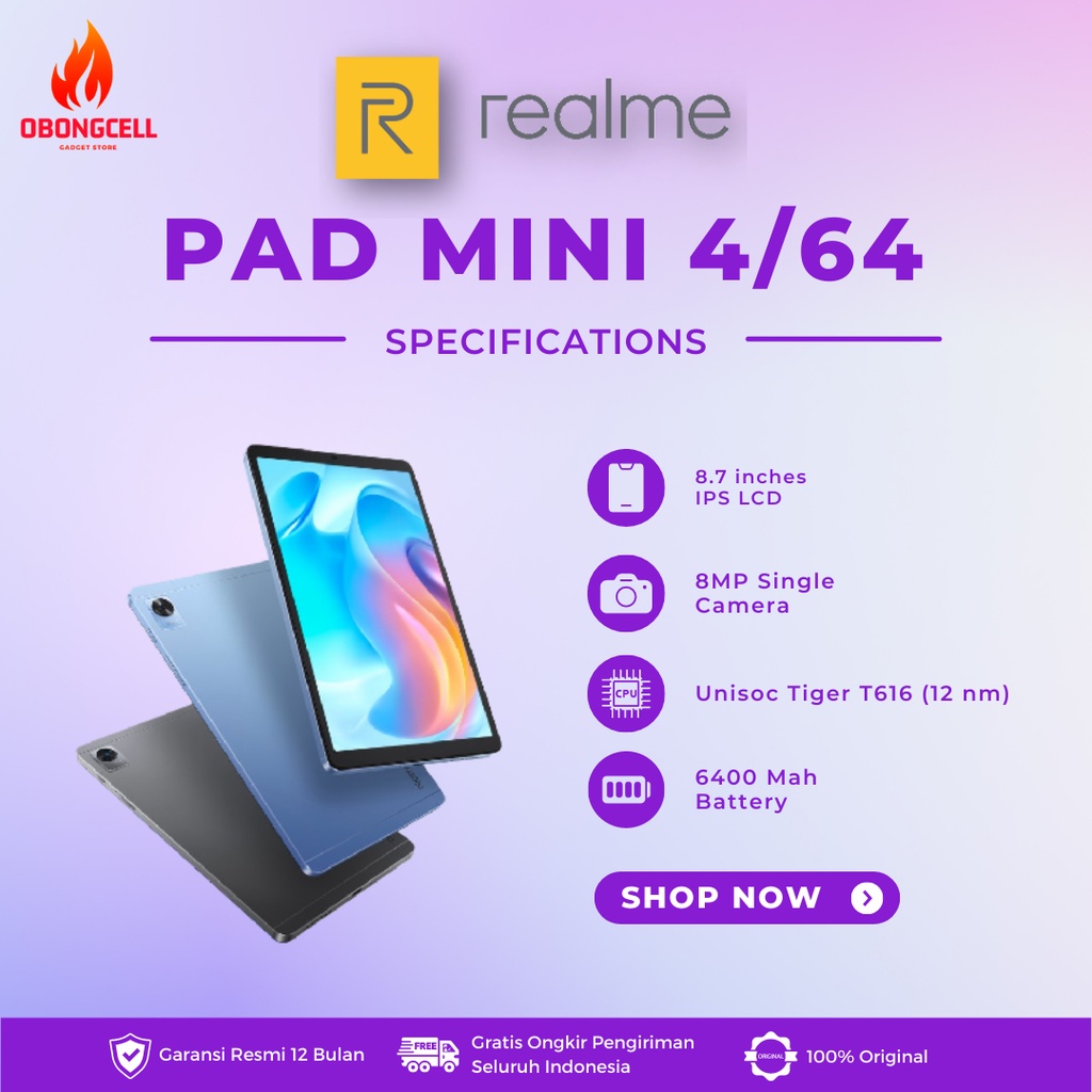 Jual REALME PAD MINI 4/64GB GARANSI RESMI | Shopee Indonesia
