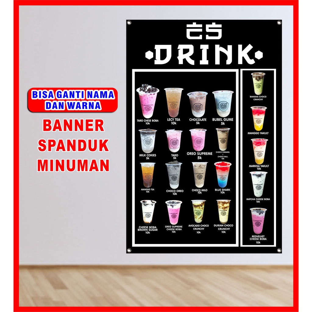 Jual Cetak Spanduk Banner Backdrop Minuman X Cm Shopee Indonesia