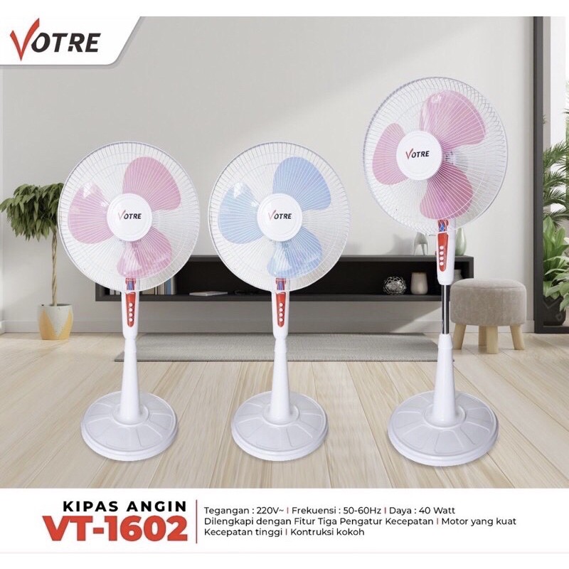 Jual Kipas Angin Berdiri 16 Inch Standfan Votre Vt 1602 Shopee Indonesia