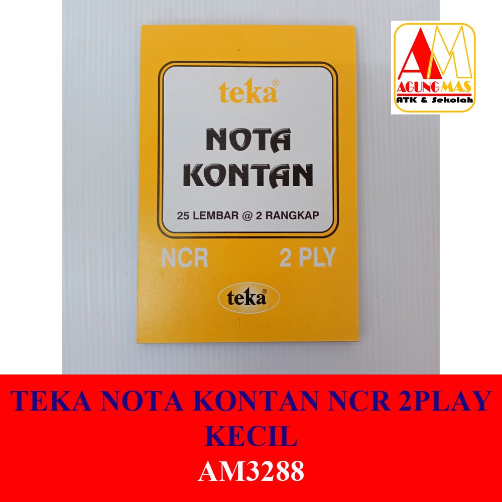 Jual TEKA NOTA KONTAN NCR 2 RANGKAP KECIL | Shopee Indonesia