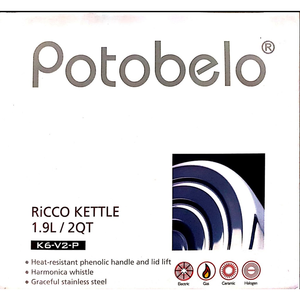 Jual Potobelo Ricco Kettle Stainless Steel / Teko Siul / Bunyi 1.9 L ...