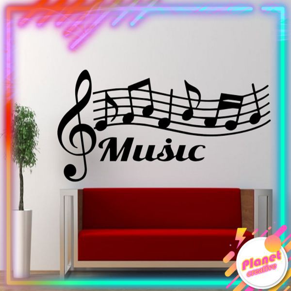 Jual Stiker Unik Dinding Rumah Kaca Office Wall Music Notes | Shopee ...