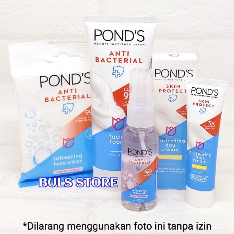Jual PONDS Facial Foam Anti Bacterial 100gr/Day Cream 20gr/Face Mist
