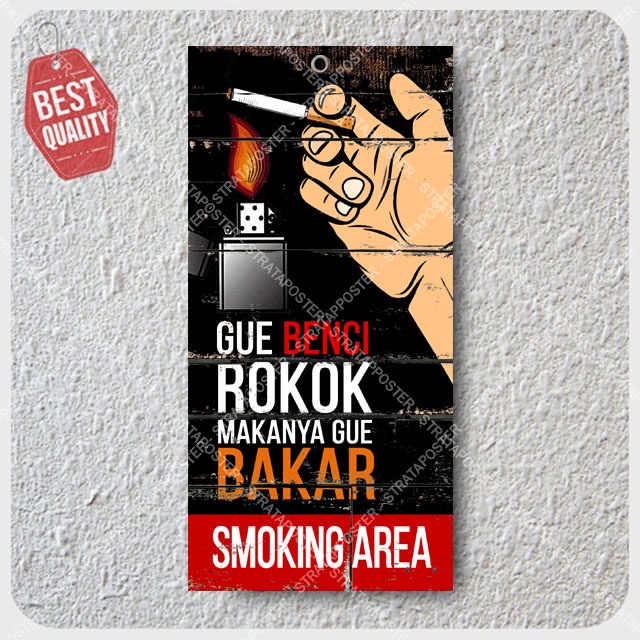 Jual Poster Smoking Area Pajangan Dekorasi dinding cafe Hiasan
