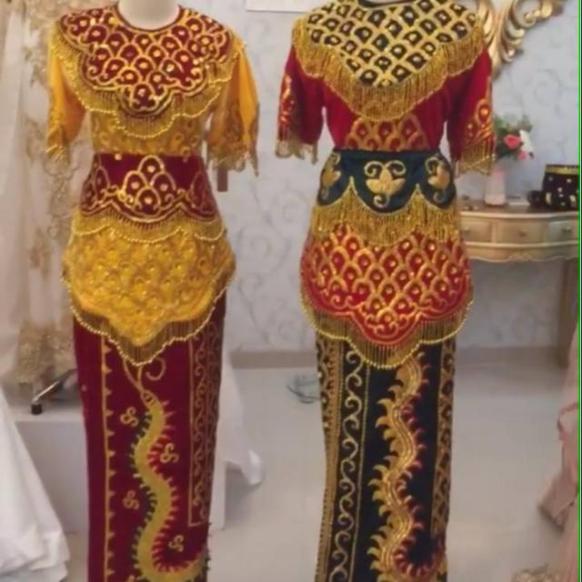 Jual Baju Adat Pengantin Banjar Pasangan Bludru Dewasa Baju Adat