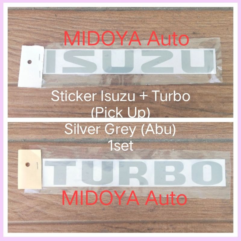 Jual Sticker Stiker Isuzu Turbo Pick Up Black / Silver | Shopee Indonesia