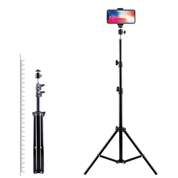 Tripod Handphone 2 Meter Besi Plus Mini Ball Head Free Holder Hp Free Tomsis Remote Bluetooth