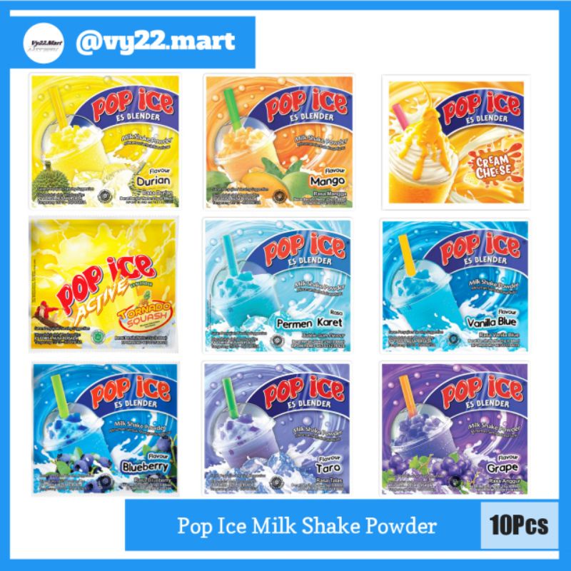 Jual Pop Ice Milk Shake Powder Renceng Pcs Part Shopee Indonesia