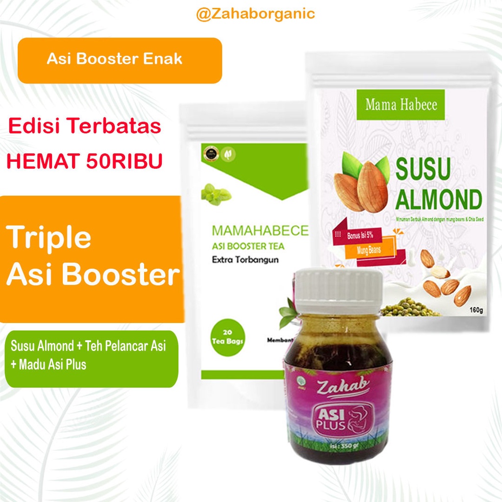 Jual ASI BOOSTER Pelancar Asi Susu Almond Milk Powder ZAHAB Paket ...