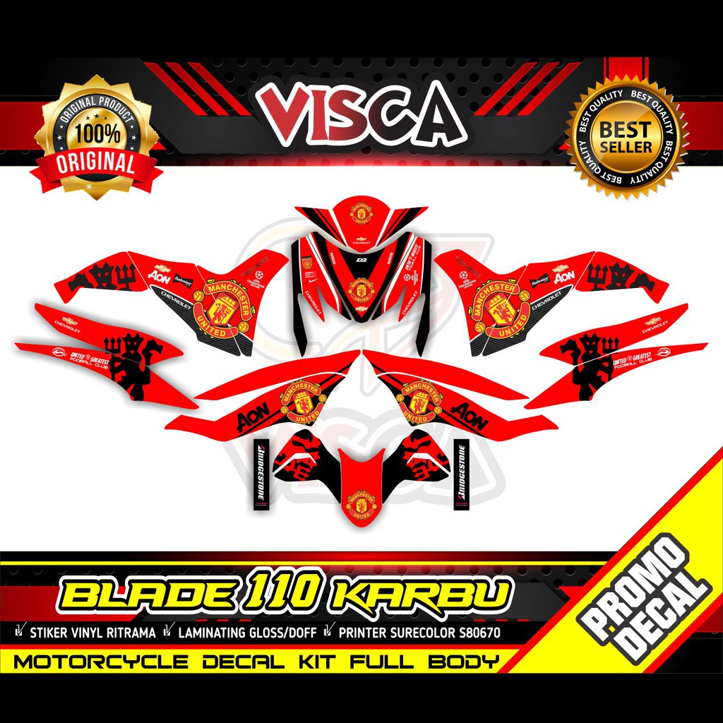 Jual Decal Stiker Blade 110 125 Old Decal Blade Old Stiker Blade 110 ...
