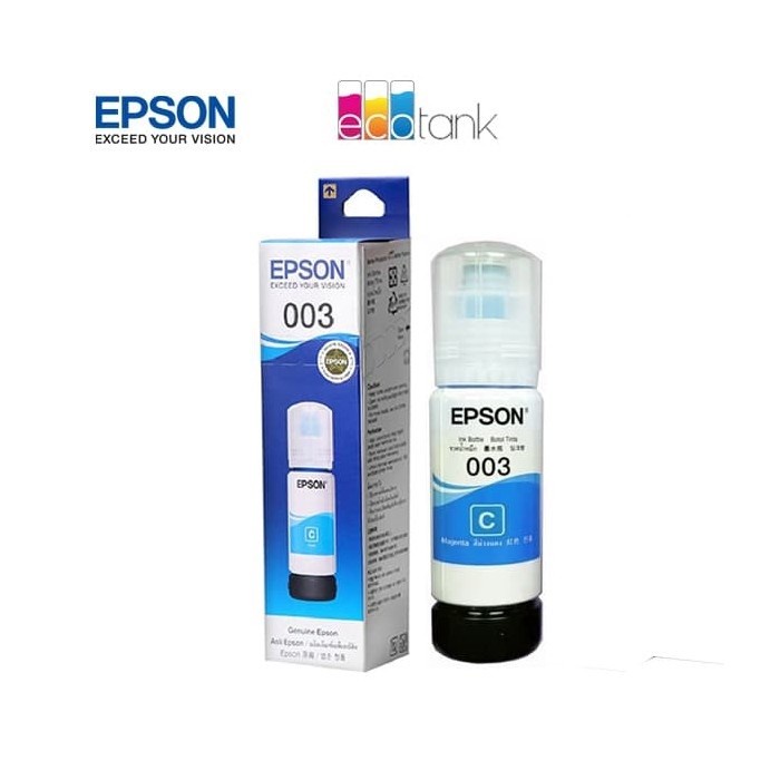 Jual Epson | Tinta Printer Refill 003 | Biru (Cyan) | Original | Shopee ...