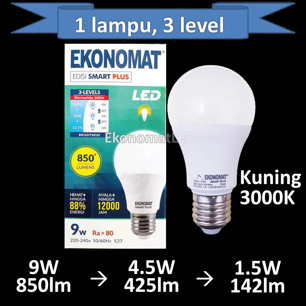 Jual Lampu Led Ekonomat Smart W Level Kuning Dim Dimmer Scene Switch Shopee Indonesia