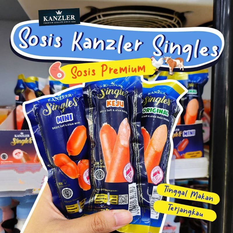 Jual Sosis Kanzler Singles Mini Keju Original Harga 1pc Shopee Indonesia