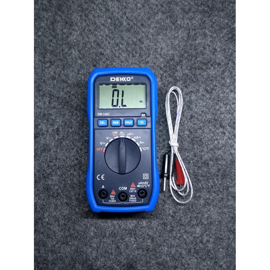 Jual Multitester Multimeter Digital Dekko DM-148C + Temperature ...