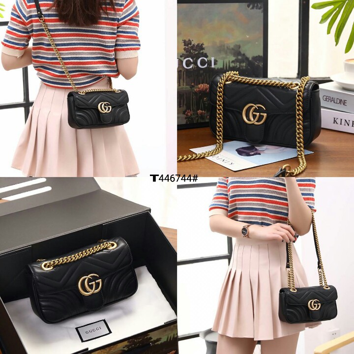 Tas selempang Gucci GG marmont  Tas gucci, Gucci, Dompet gucci