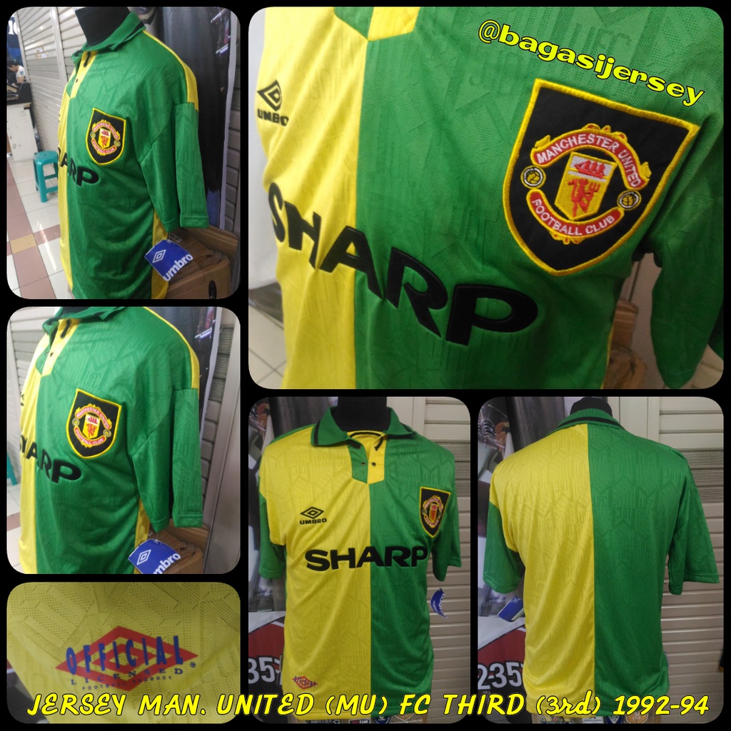 Jual Jersey Baju Bola Retro Emyu Man Unaited 3rd Kit Third 1992 1993 ...