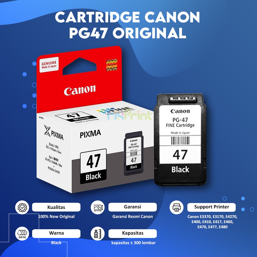 Jual Cartridge Tinta Canon PG47 CL57 Black Color Printer E4570 E410