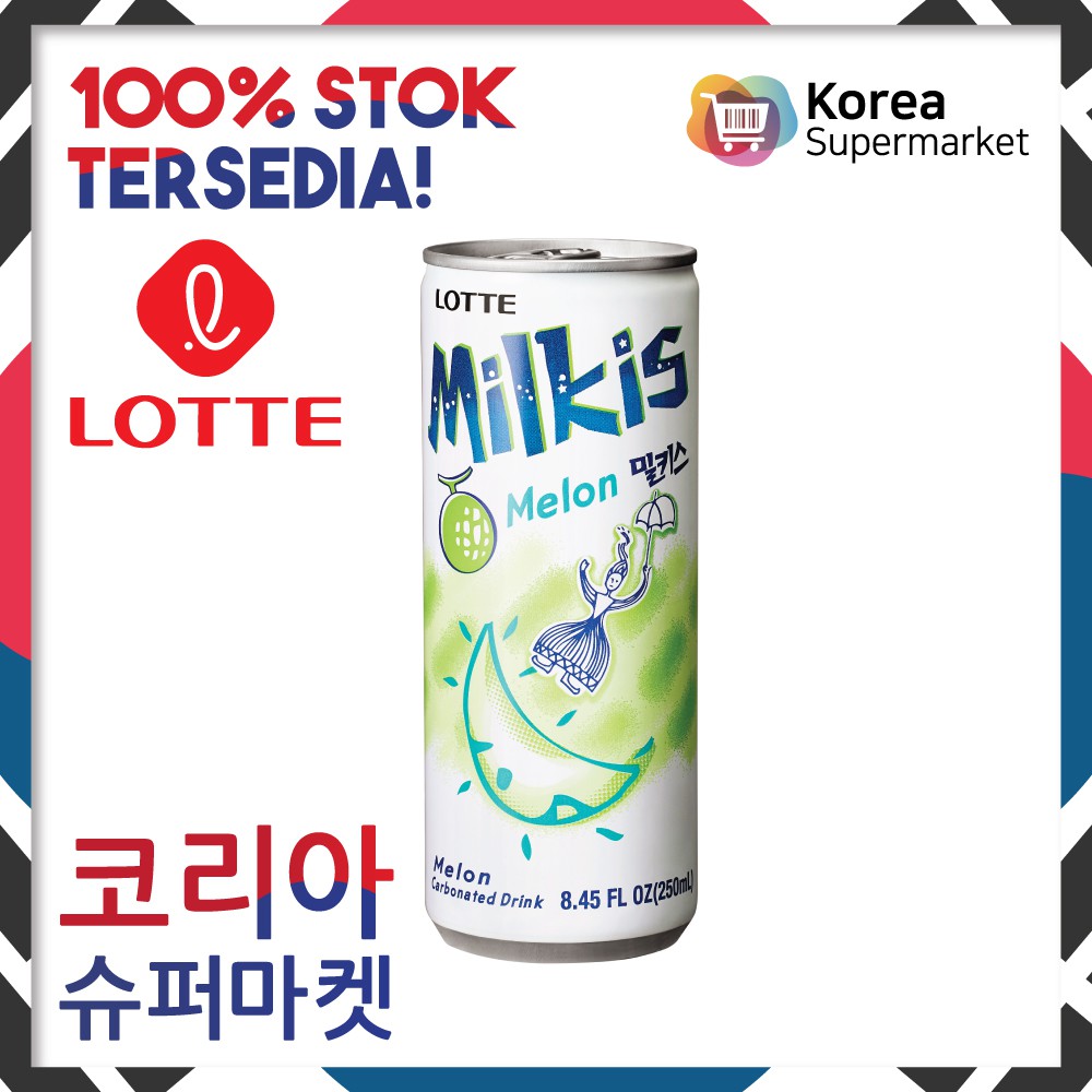 Jual Lotte Milkis Melon 250ml/Soda Susu Rasa Melon Asli Korea Shopee
