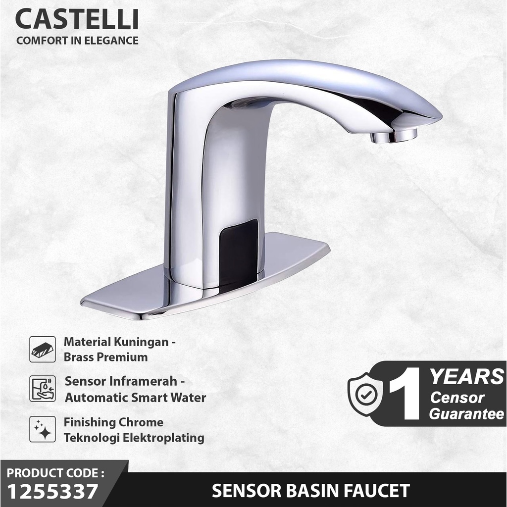 Jual Keran Wastafel Castelli Keran Sensor Basin Faucet - 1255337 | Shopee  Indonesia