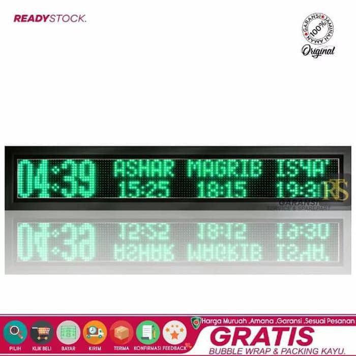 Jual new jam masjid digital running text Jws 4MODUL LED Hijau | Shopee ...