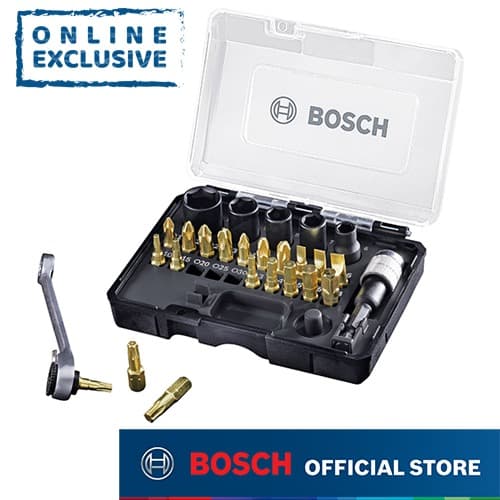 Jual Bosch IXO Screwdriver Bit and Ratchet Set 27Pcs LIMITED EDITION