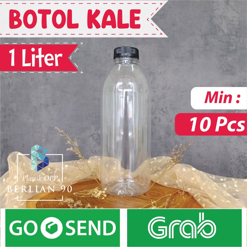 Jual ( isi 1 ) BOTOL KALE 1 Liter 44 gr / BOTOL PLASTIK / BOTOL KOPI ...
