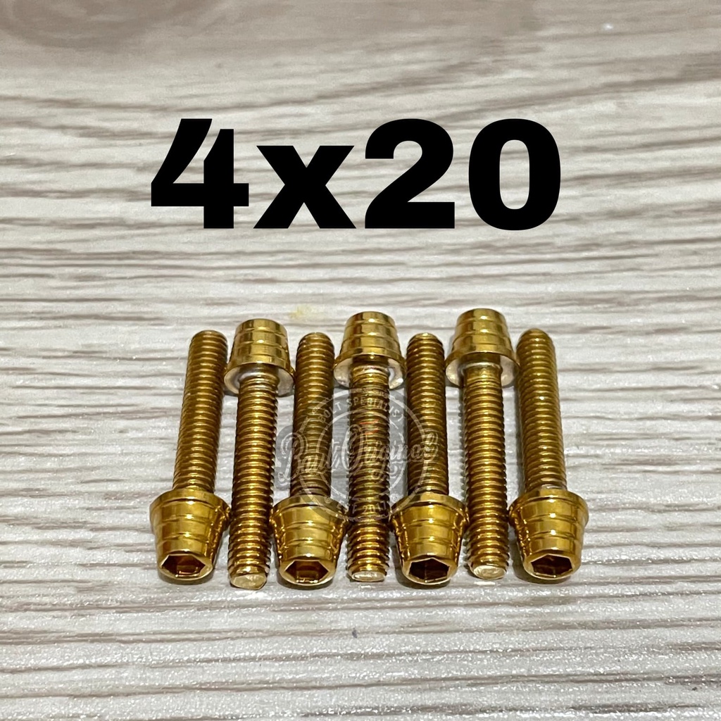 Jual Baut Probolt Kerucut Gold X Drat Panjang Cm Heng Thailand Shopee Indonesia