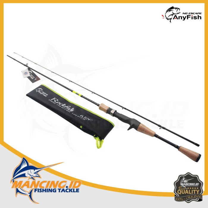 Jual Anyfish Rod Rockfish Joran Pancing Full Fuji Overhead Casting Reel