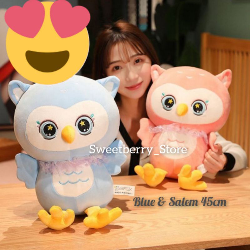Jual Boneka Lucu Sitting Owl Warna 45cm 60cm Boneka Burung