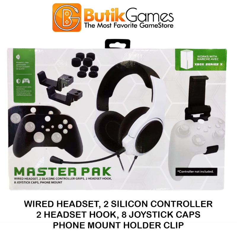 Jual Master Pak Xbox Series X S Headset Phone Clip Holder Silicon Caps ...