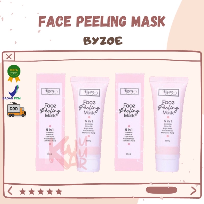 Jual (BYZOE) FACE PEELING MASK 5in1 EXFOLIATE EKSFOLIASI KULIT MATI