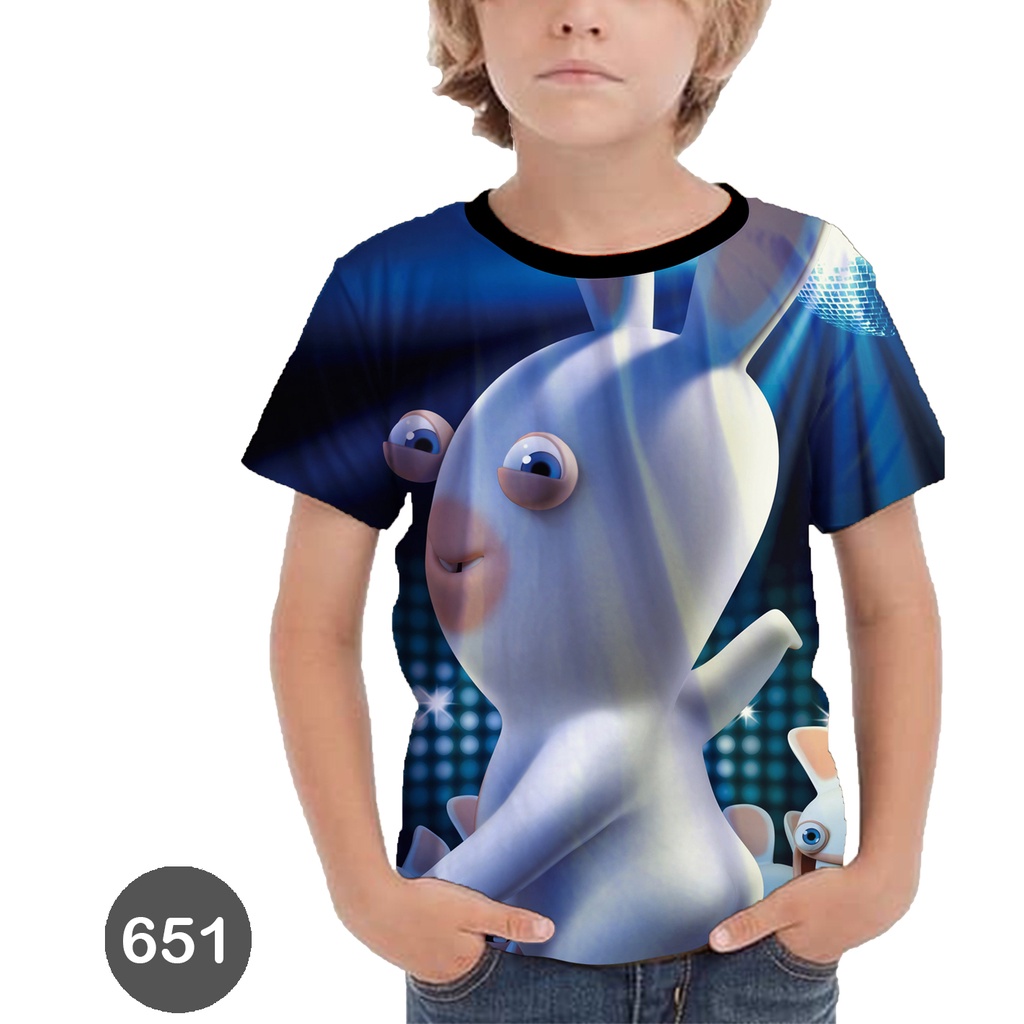Jual Baju Rabbids Invasion Baju 3D Kartun TV Serial Anak #COWO-651 ...