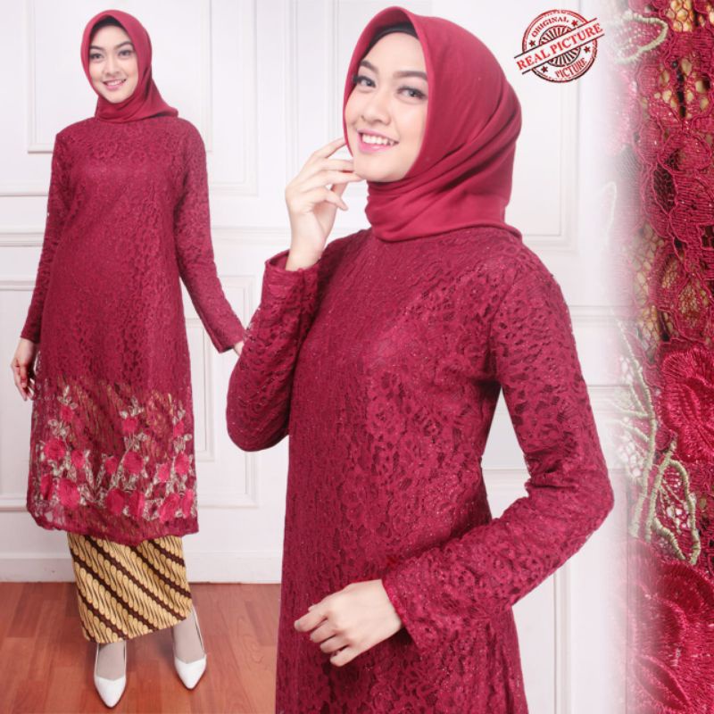 Jual SETELAN KEBAYA BRUKAT MODERN/ SET KEBAYA MODERN BRUKAT MUSLIM ...