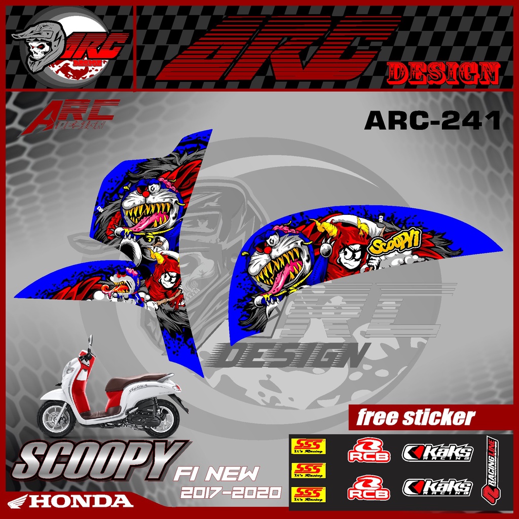Jual Sticker Striping Stiker Lis Variasi Motor Honda Scoopy Fi New