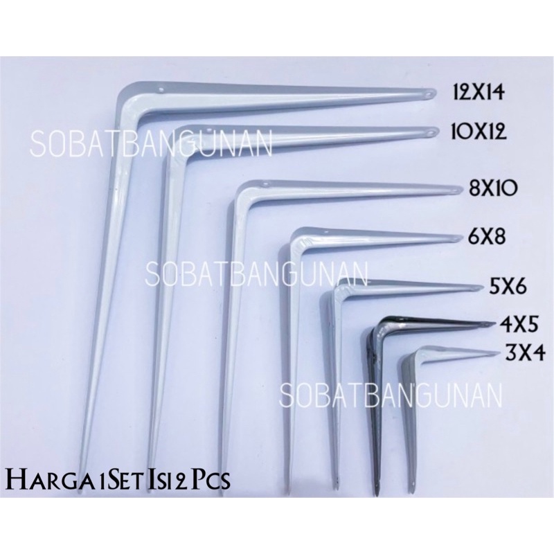 Jual SIKU RAK L 1 SET ISI 2PCS / SIKU RAK PUTIH / SIKU PENYANGGA RAK ...