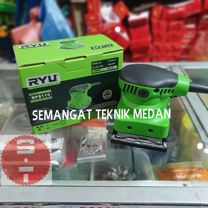Jual RPS110 MESIN AMPLAS SANDER KERTAS PASIR PERSEGI SEGI EMPAT RYU RPS ...