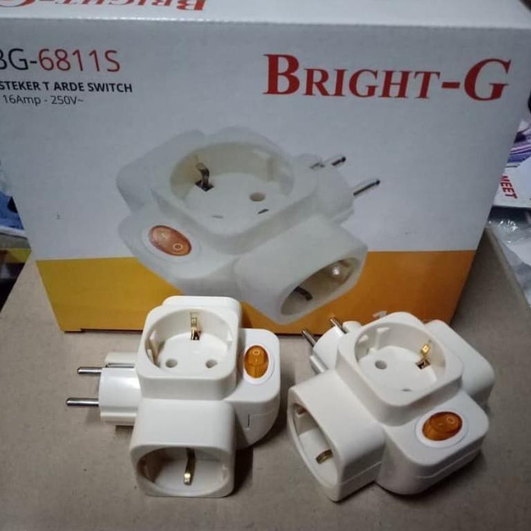 Jual Steker Colokan Listrik T Arde + Saklar On/Off Kualitas SNI (KODE ...
