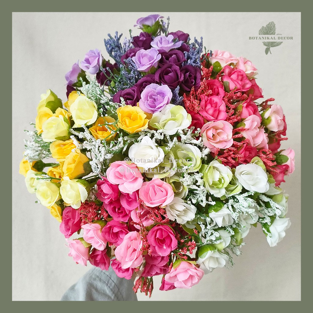 Jual Artificial Diamond Rose Bundle 7 Stem Bunga Paslu Hiasan Pelaminan ...