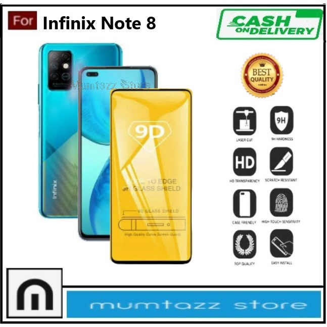 Jual Promo Tempered Glass Warna Hp Infinix Note 8 Anti Gores Kaca Full ...