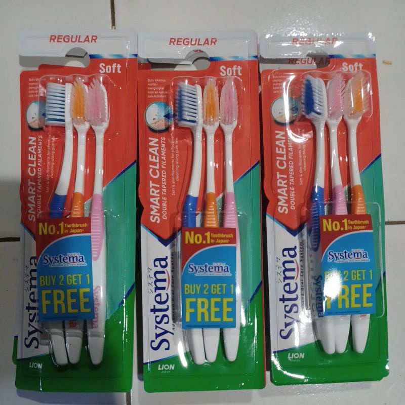 Jual Systema Sikat Gigi Smart Clean Soft Isi 3 pcs | Shopee Indonesia