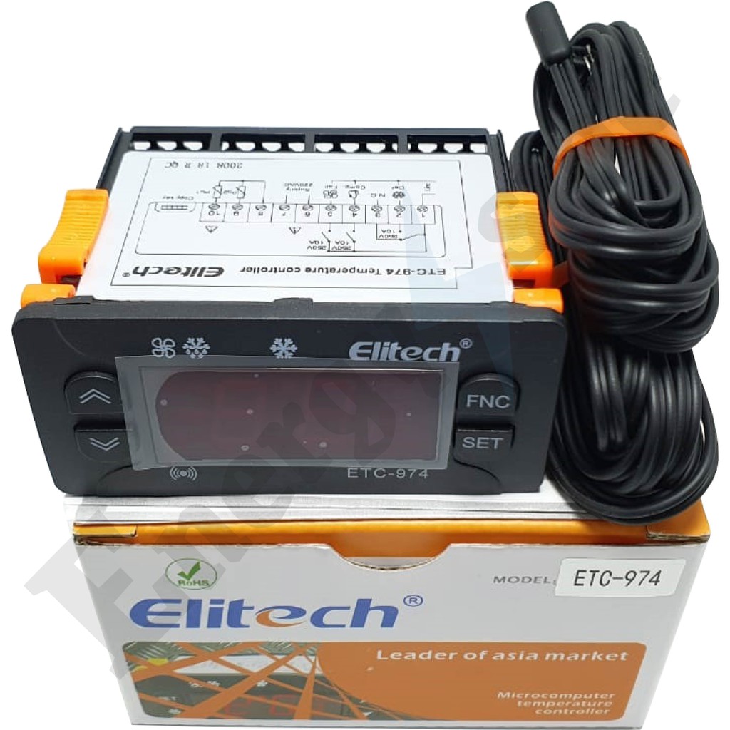 Jual THERMOSTAT / TEMPERATURE CONTROL DIGITAL ELITECH ETC-974 | Shopee ...