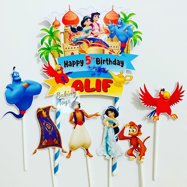 Jual Topper Cake Birthday Aladdin / Aladin Jasmine Hiasan Kue Ulang ...