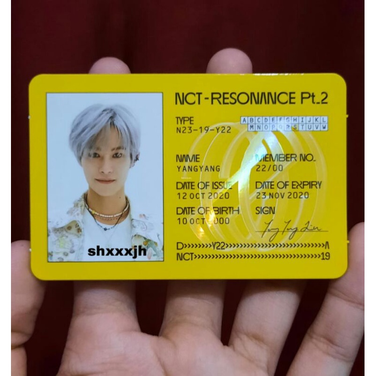 Jual NCT 2020 Resonance Id Card Official Yangyang Nct U Wayv