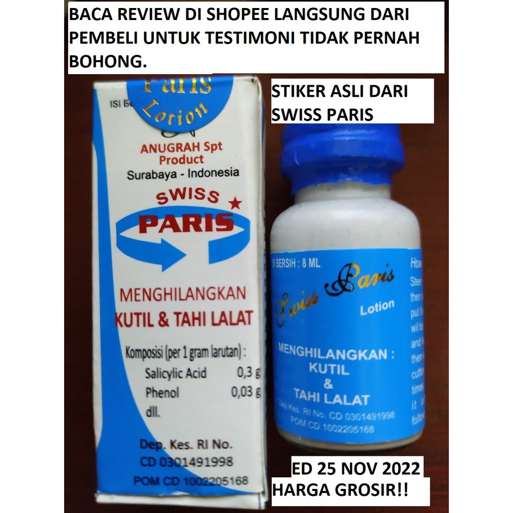 Jual Lotion Swiss Paris Obat Penghilang Kutil & Tahi Lalat Shopee